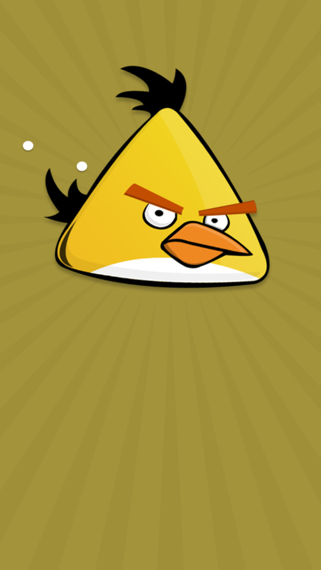 Das Yellow Angry Bird Wallpaper 640x1136