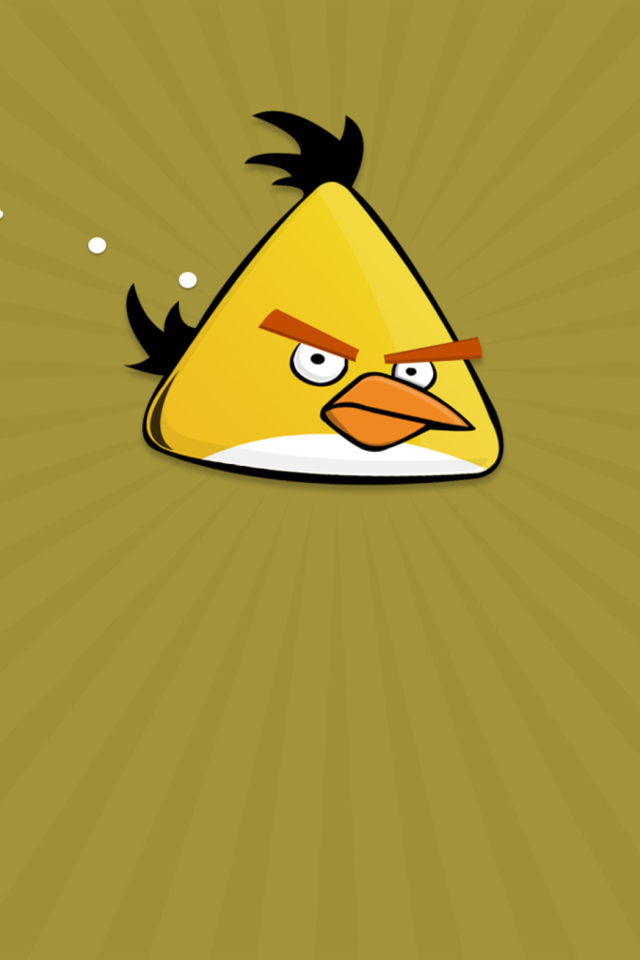 Yellow Angry Bird wallpaper 640x960