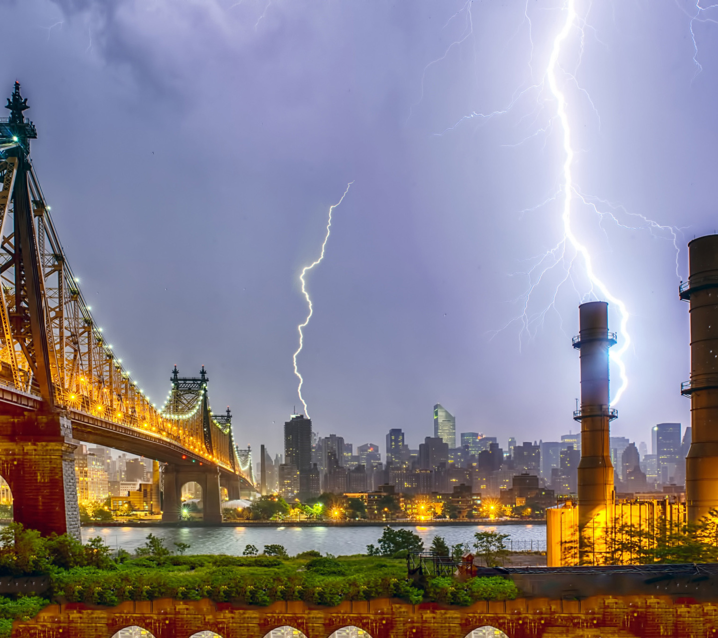 Storm in New York wallpaper 1440x1280