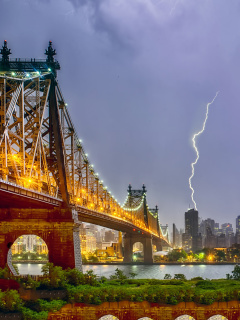 Storm in New York wallpaper 240x320
