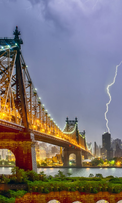 Storm in New York wallpaper 240x400