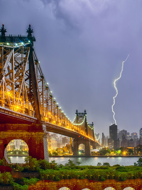 Das Storm in New York Wallpaper 480x640