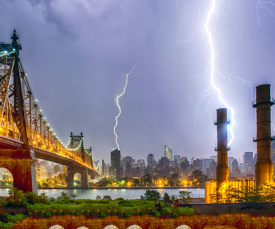 Storm in New York wallpaper 960x800