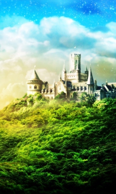 Das Castle In Green Wallpaper 240x400