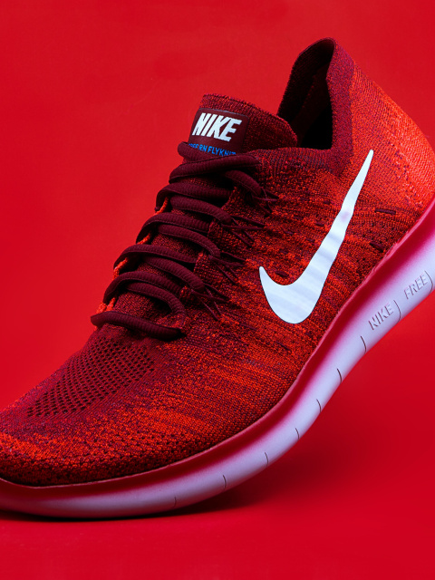 Fondo de pantalla Red Nike Shoes 480x640
