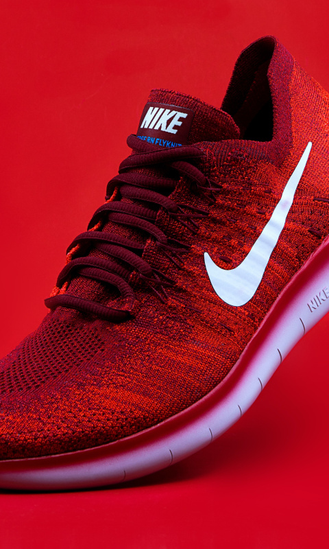 Fondo de pantalla Red Nike Shoes 480x800