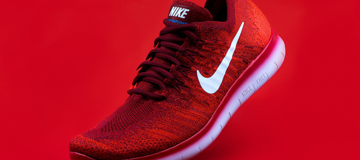 Red Nike Shoes wallpaper 720x320