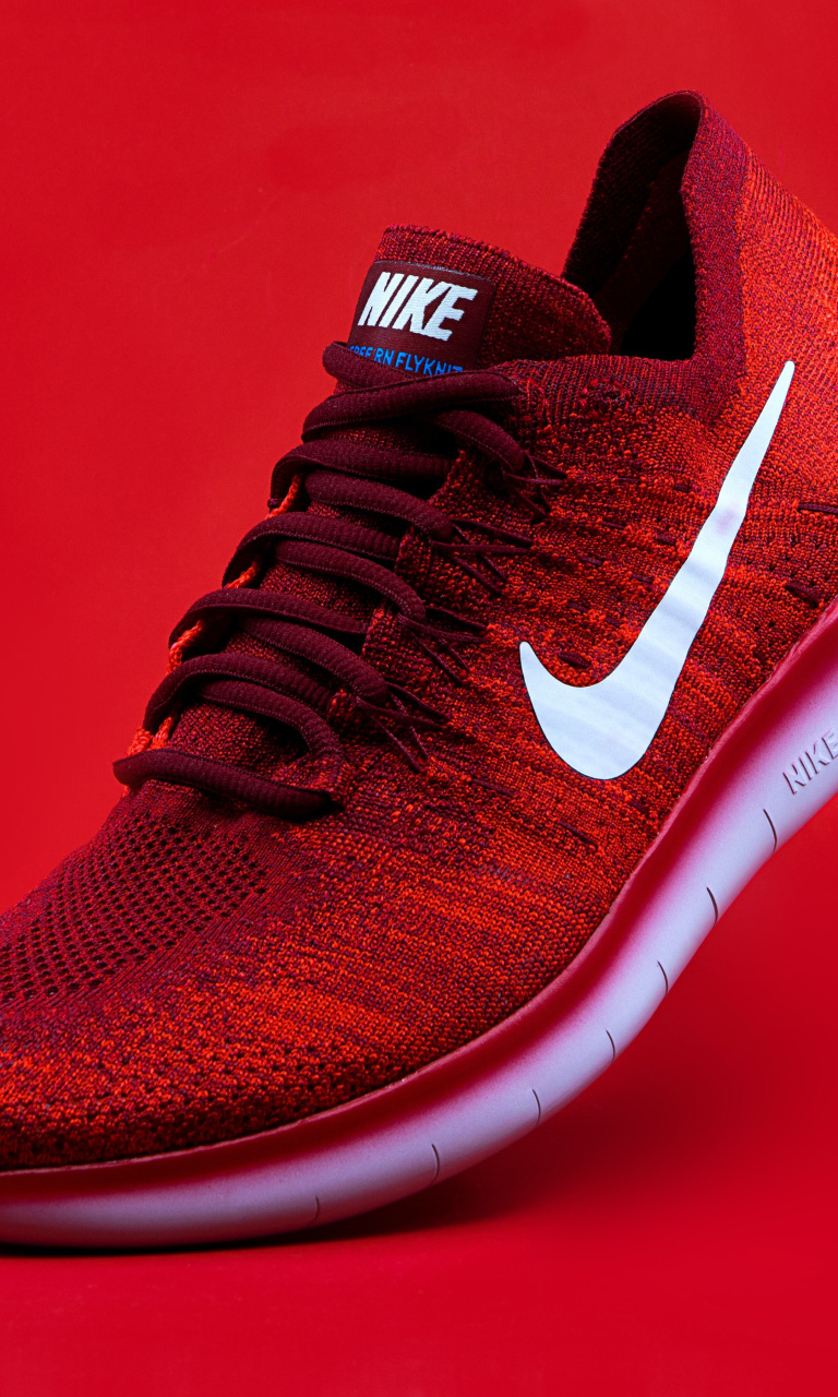 Red Nike Shoes wallpaper 768x1280