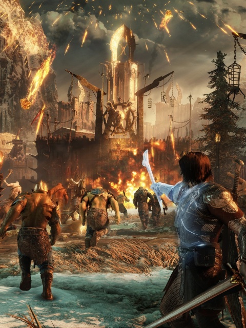 Middle earth Shadow of War wallpaper 480x640