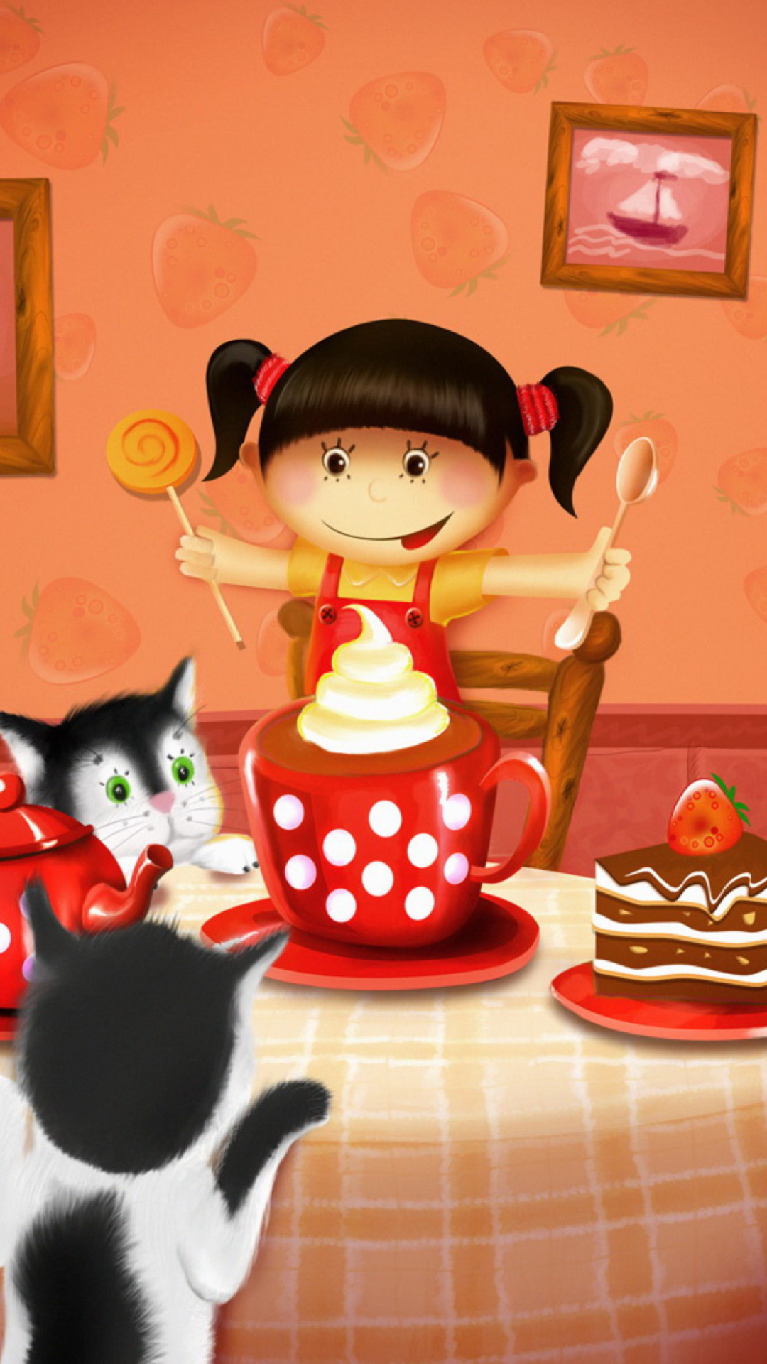 Fondo de pantalla Cats Birthday 1080x1920