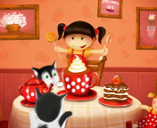 Fondo de pantalla Cats Birthday 176x144