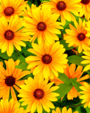 Fondo de pantalla Rudbeckia Yellow Flowers 128x160