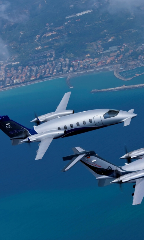 Piaggio P 180 Avanti Light Aircraft wallpaper 480x800