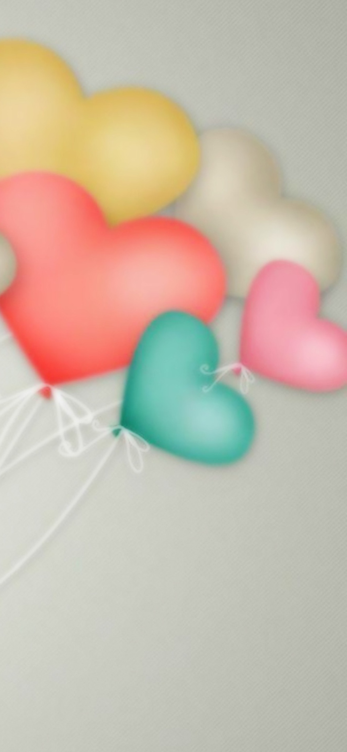 Das Heart Balloons Wallpaper 1170x2532