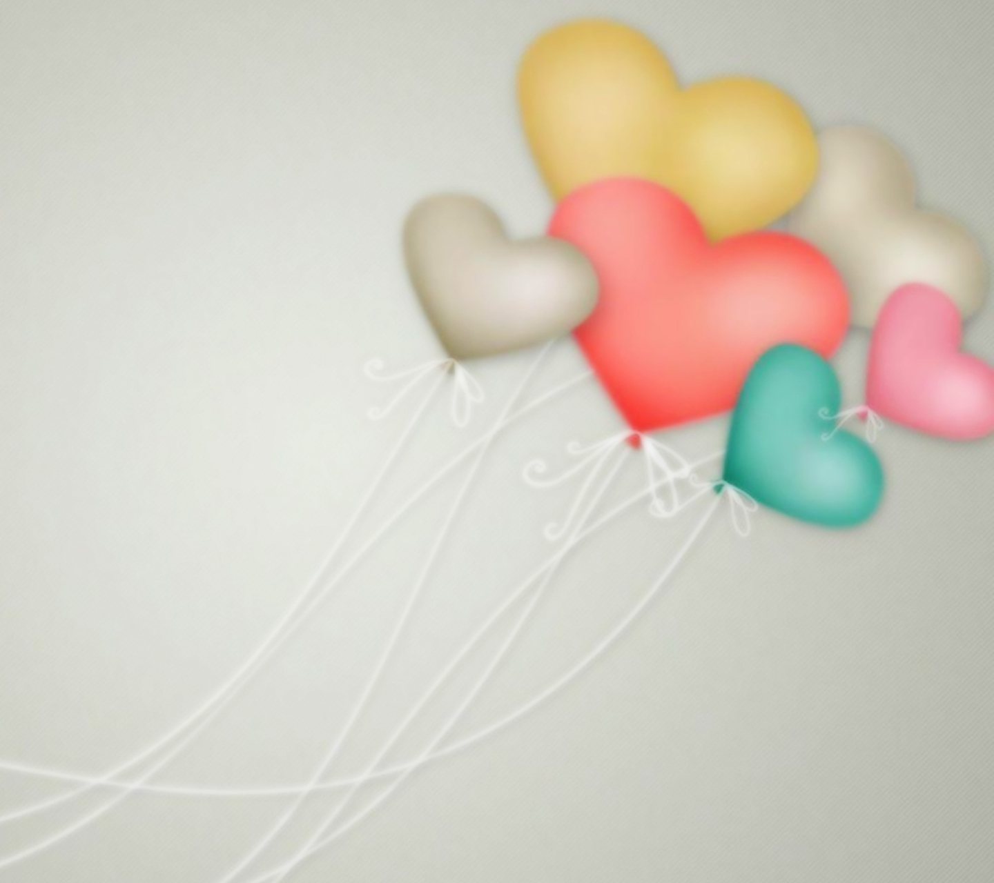 Das Heart Balloons Wallpaper 1440x1280