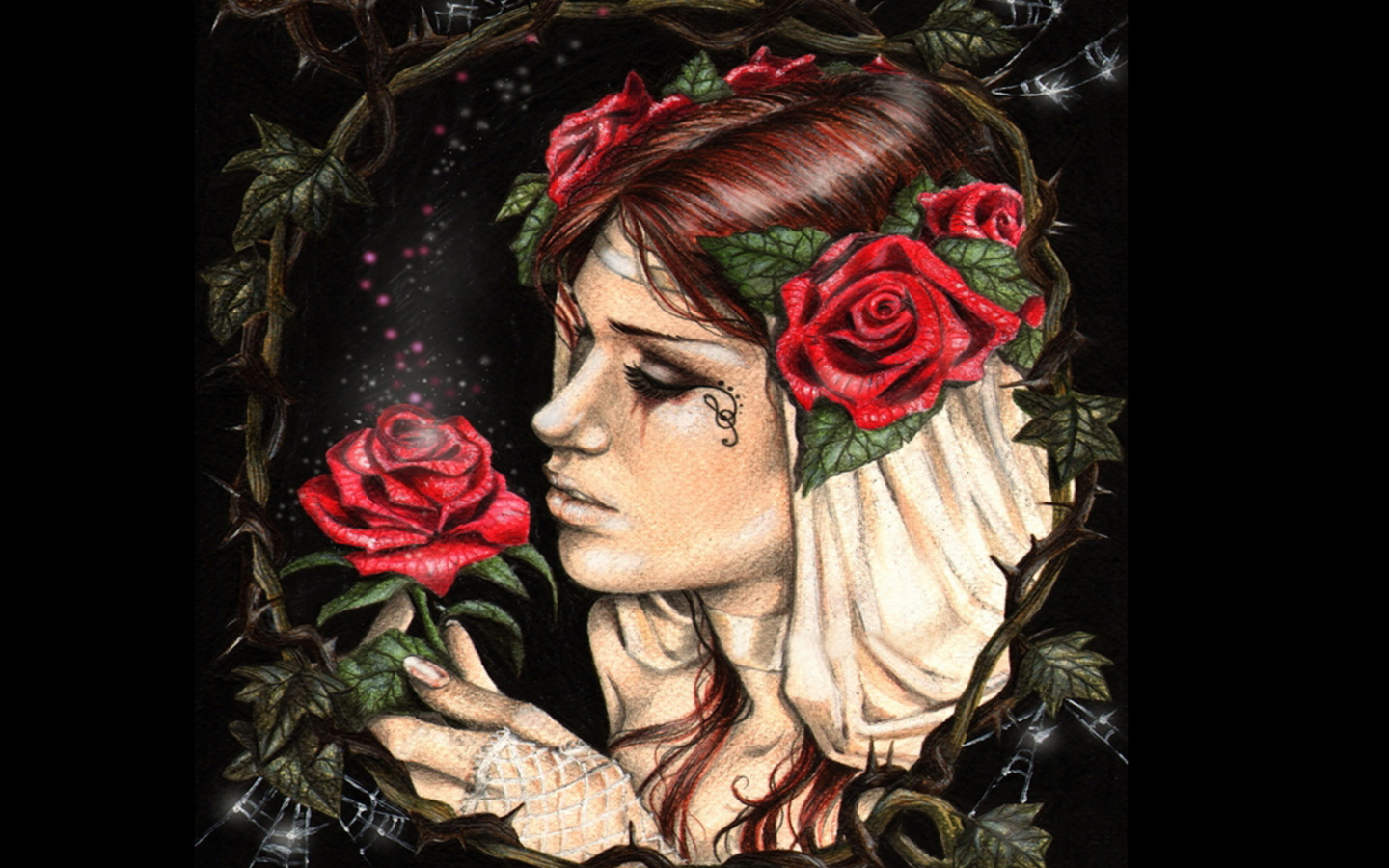 Gothic Rose wallpaper 1440x900