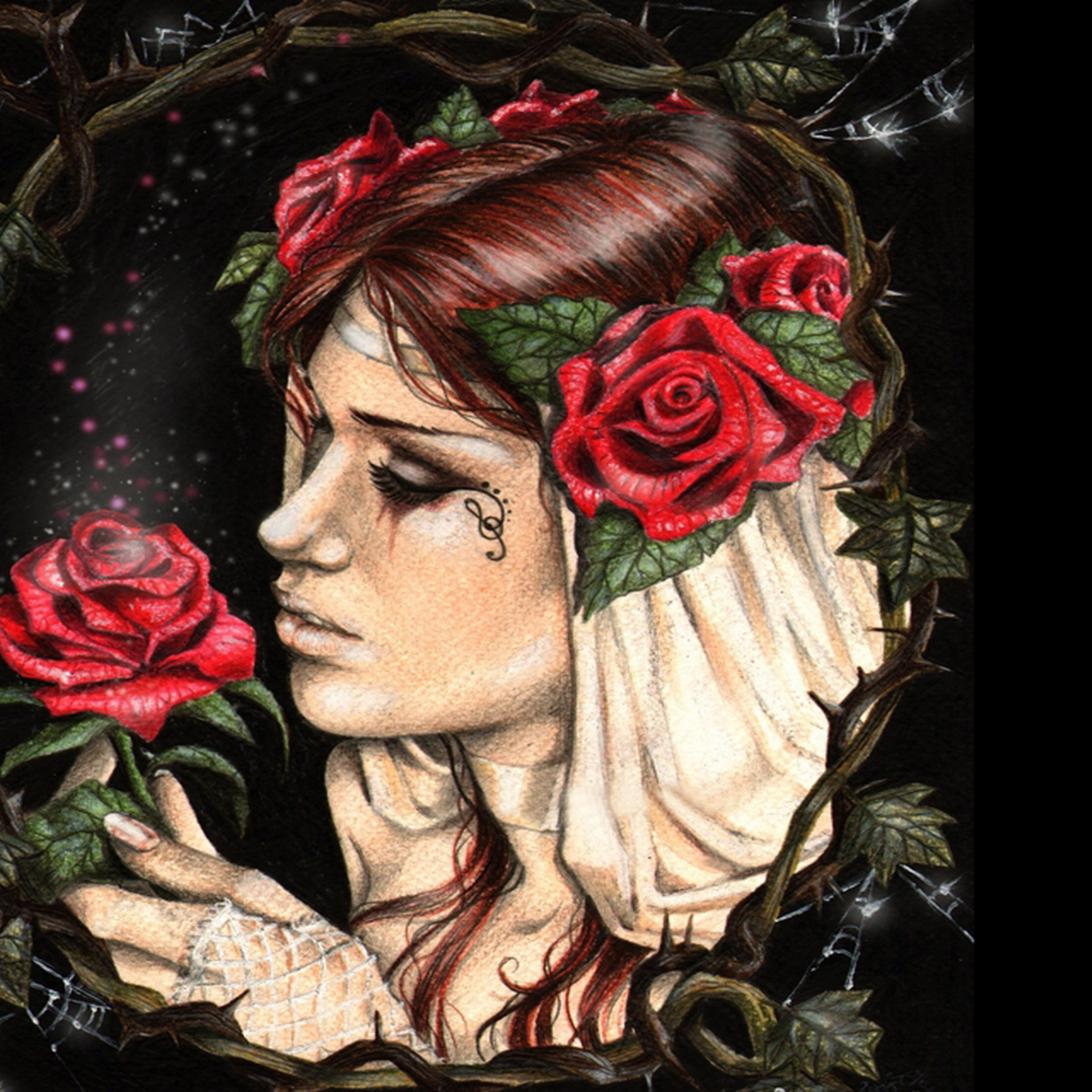 Gothic Rose wallpaper 2048x2048