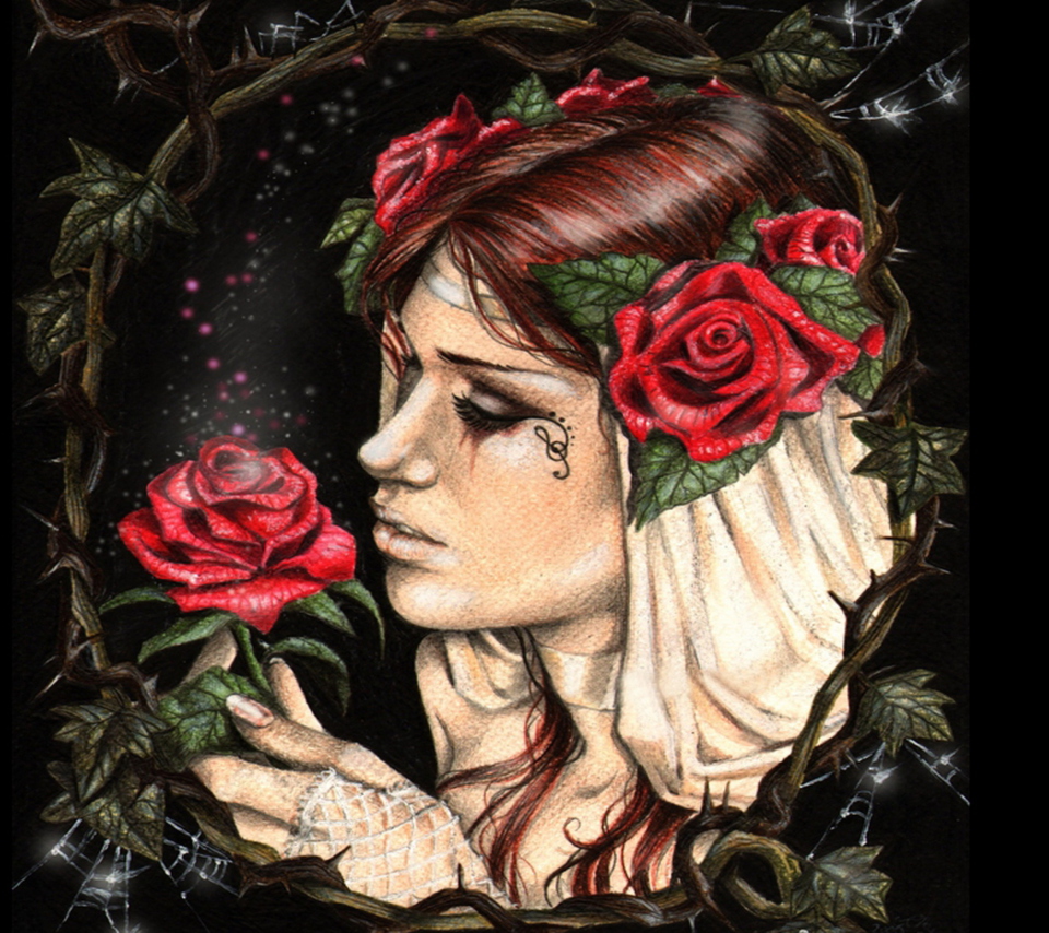 Gothic Rose wallpaper 960x854