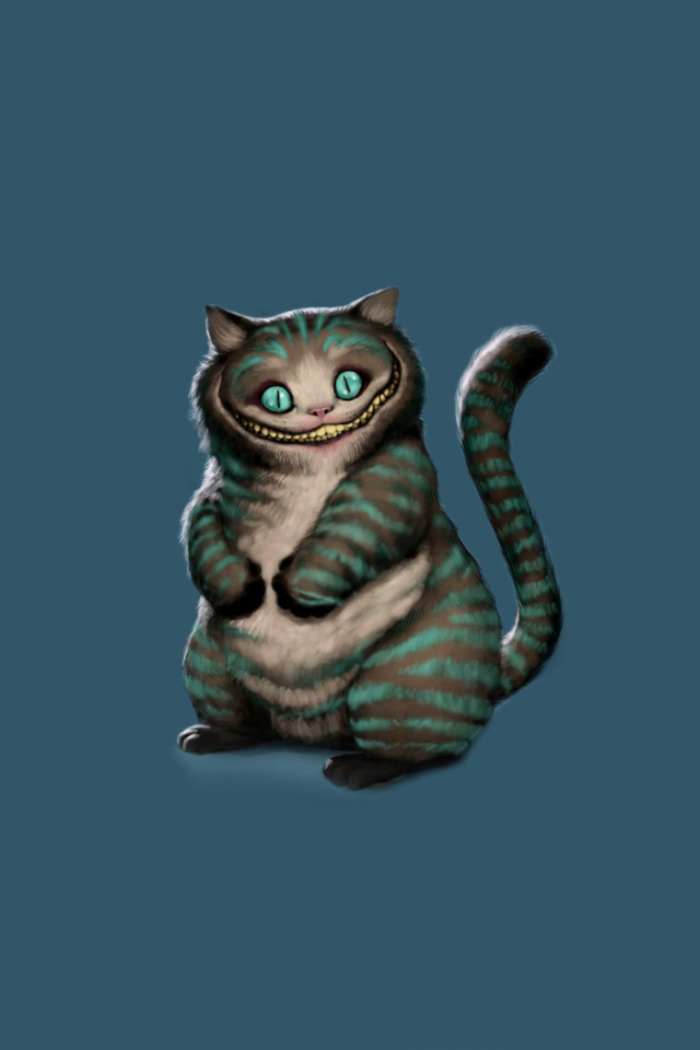 Das Cheshire Cat Wallpaper 640x960