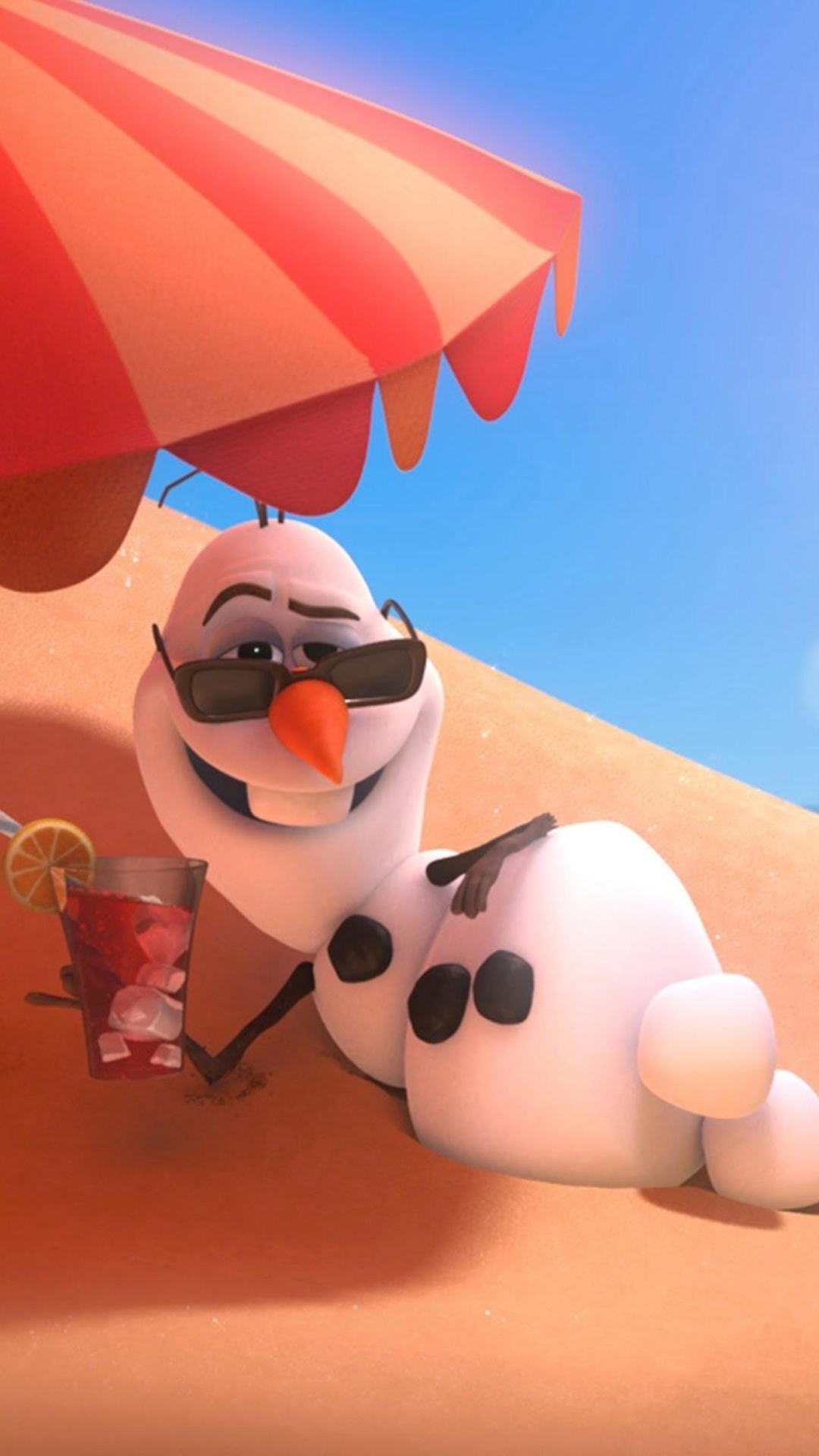 Disney Frozen Olaf Summer Holidays wallpaper 1080x1920