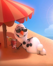 Das Disney Frozen Olaf Summer Holidays Wallpaper 176x220