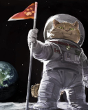 Cat Space Invader wallpaper 128x160