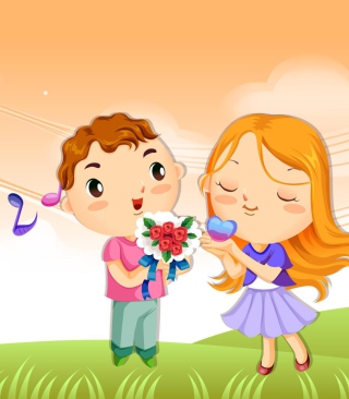 Cute Couple - Obrázkek zdarma pro iPhone 5C