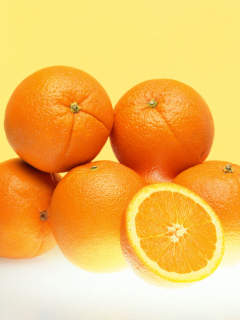 Das Fresh Oranges Wallpaper 240x320