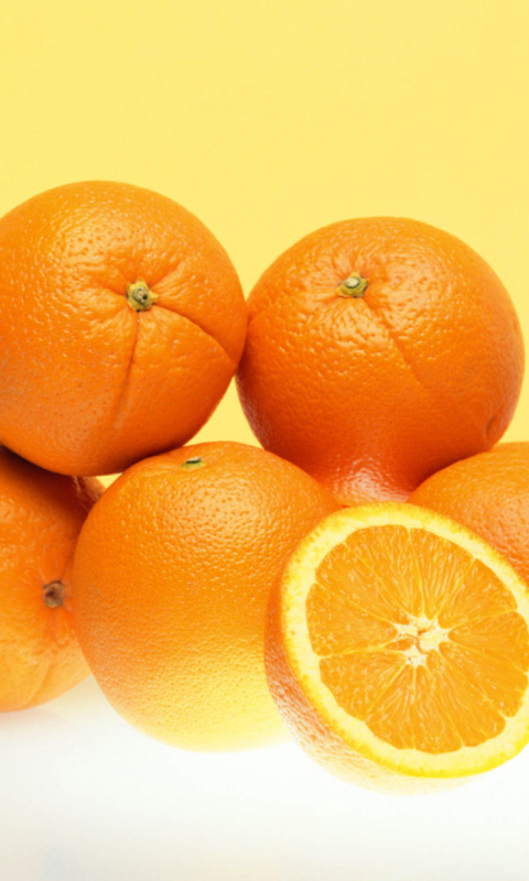 Das Fresh Oranges Wallpaper 480x800
