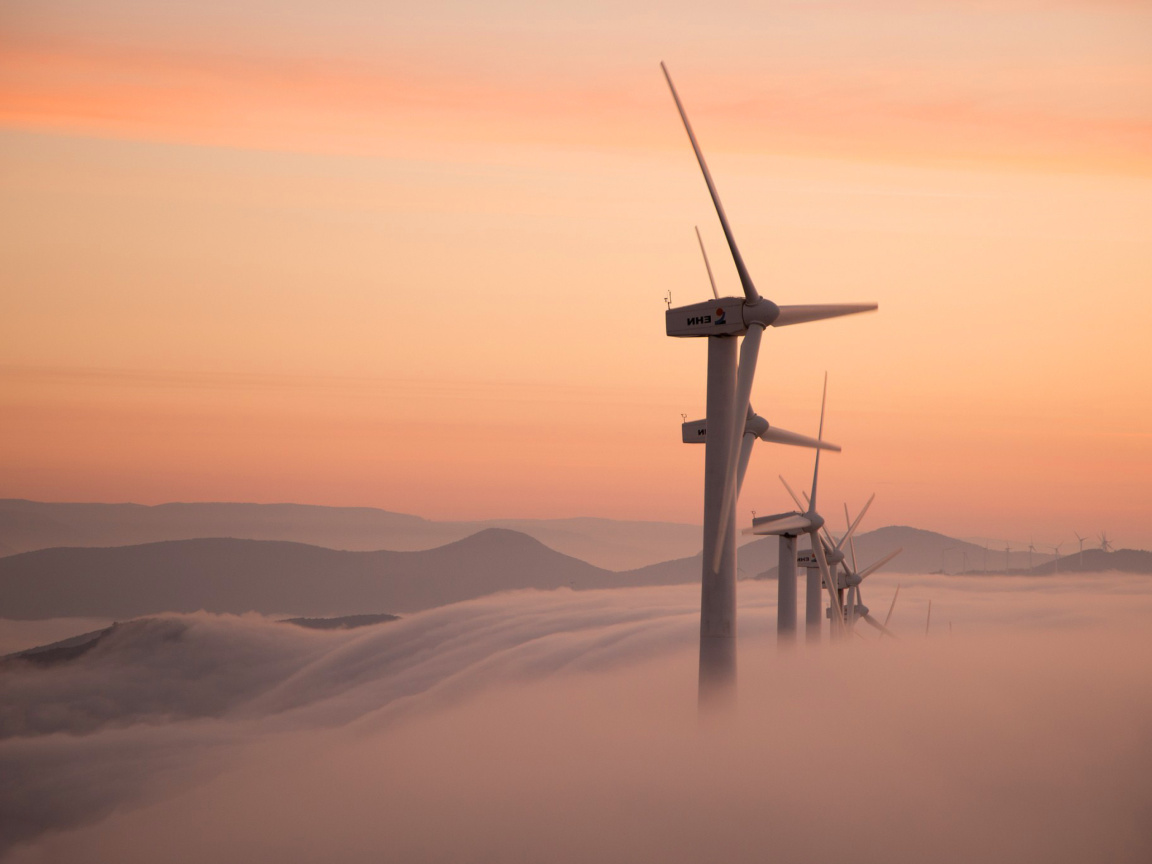 Dutch Wind power Mills for electricity wallpaper 1152x864