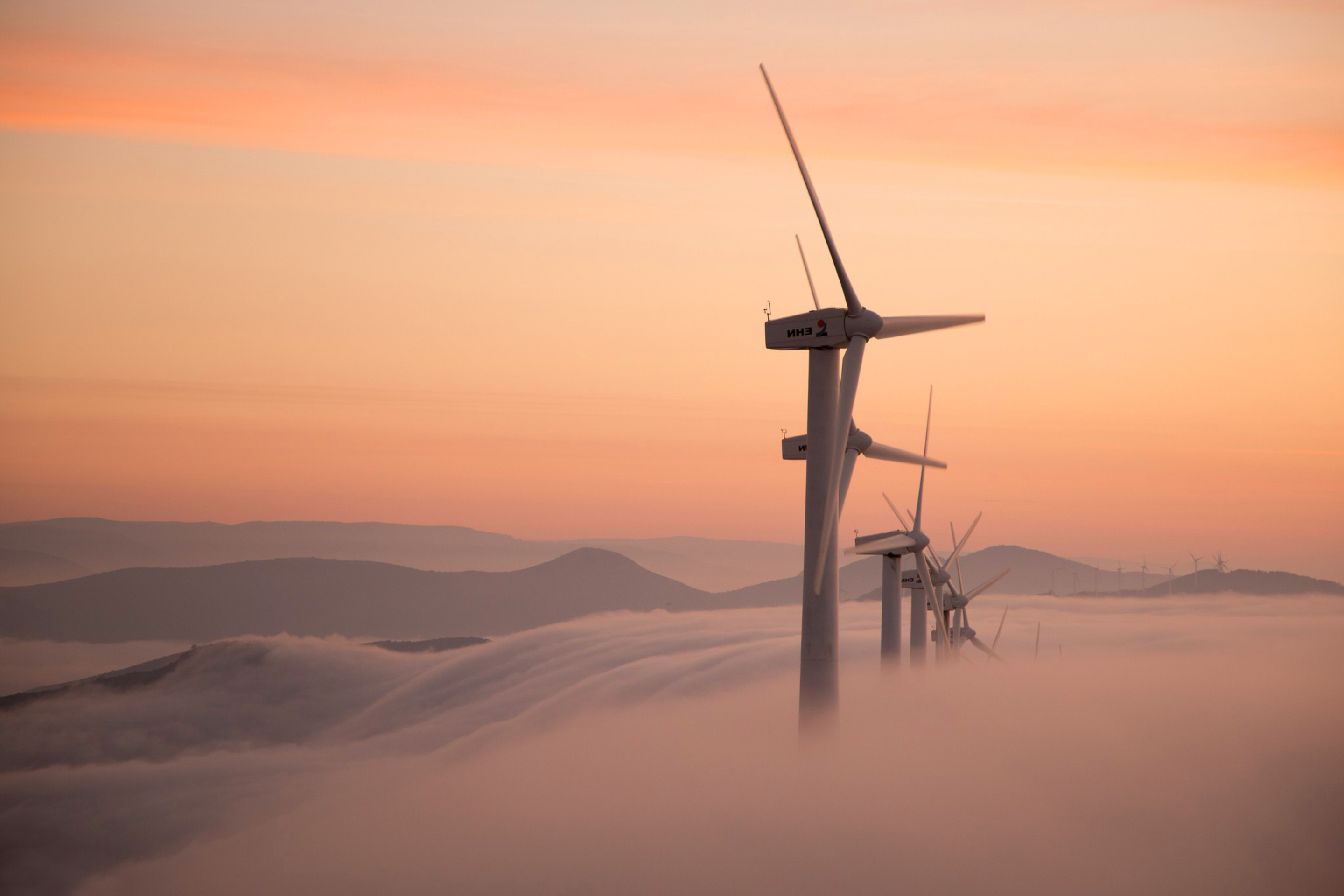 Обои Dutch Wind power Mills for electricity 2880x1920