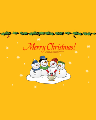 Kostenloses Snowmen Wish You Merry Christmas Wallpaper für Nokia C1-01