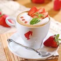 Das Strawberry Cappuccino Wallpaper 208x208