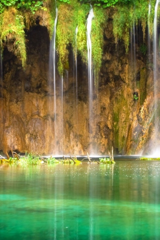 Sfondi Jungle Waterfall 320x480