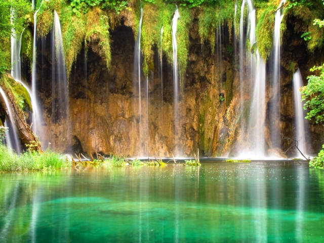 Sfondi Jungle Waterfall 640x480