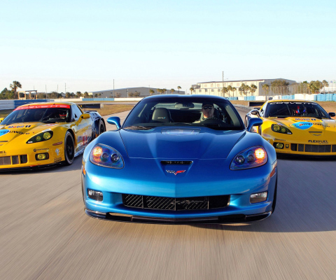 Fondo de pantalla Corvette Racing Cars 480x400