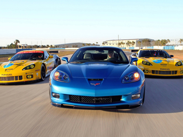 Das Corvette Racing Cars Wallpaper 640x480