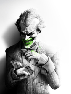 Das The Joker Arkham City Wallpaper 240x320