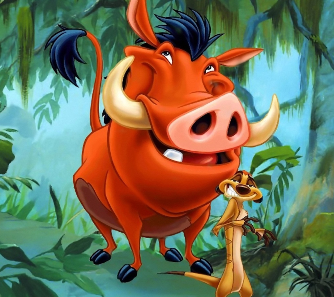 Timon and Pumbaa wallpaper 1080x960