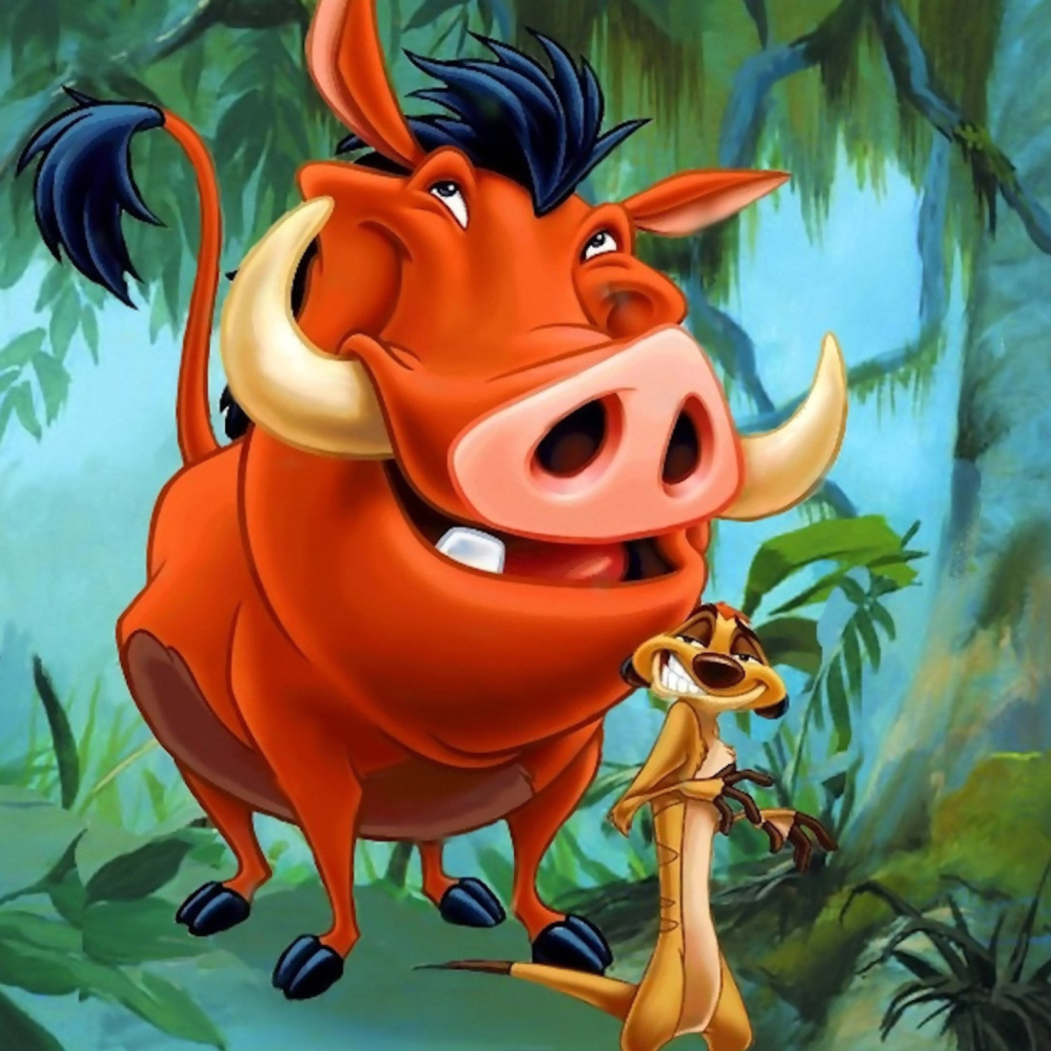 Timon and Pumbaa Wallpaper for 2048x2048