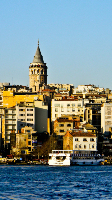 Fondo de pantalla Galata Tower 360x640