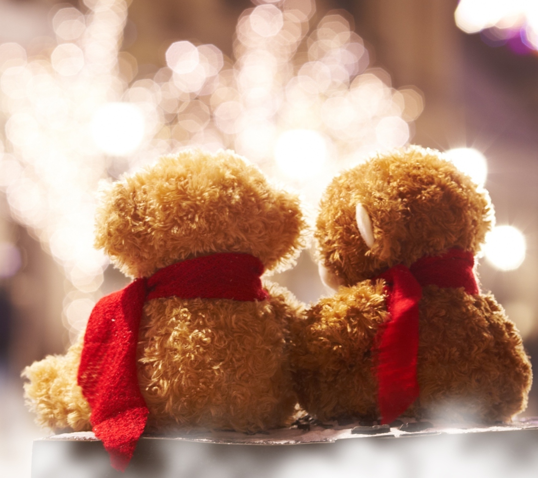 Fondo de pantalla Christmas Teddy 1080x960