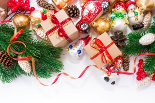 Kostenloses Christmas Tree Toys Wallpaper für Android, iPhone und iPad