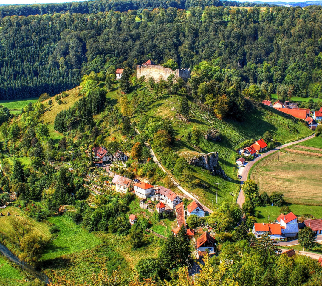 Fondo de pantalla Village in Denmark 1080x960