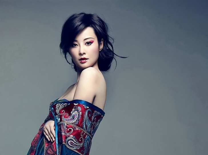 Beautiful Brunette Asian Model wallpaper