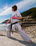Обои Karate By Sea 128x160
