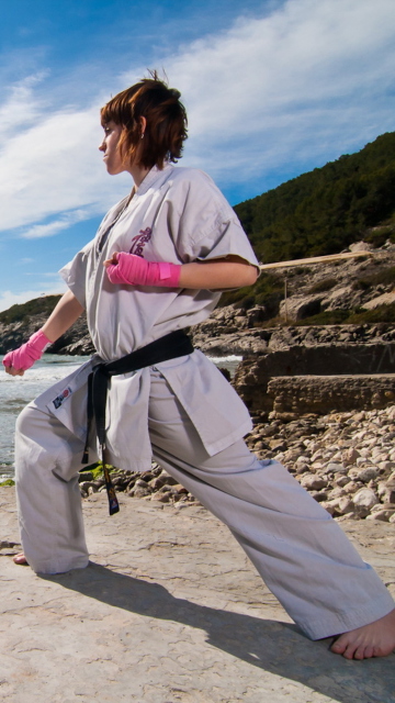 Das Karate By Sea Wallpaper 360x640