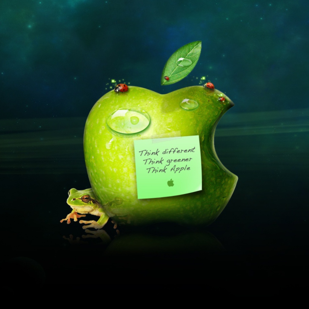 Das Funny Apple Logo Wallpaper 1024x1024