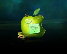 Funny Apple Logo wallpaper 220x176