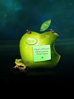 Das Funny Apple Logo Wallpaper 240x320
